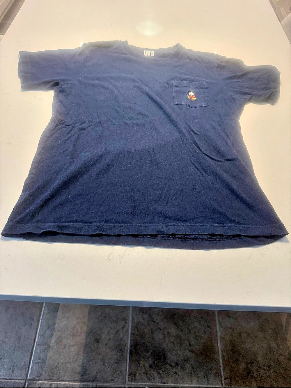 Uniqlo Disney Mickey Mouse Pocket Tee Black Medium